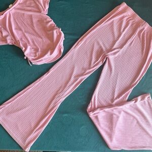 SHEIN Pink Kids Matching Pajama Set